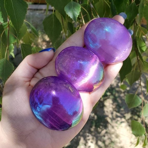 Other - PURPLE  Aura Selenite palm stone